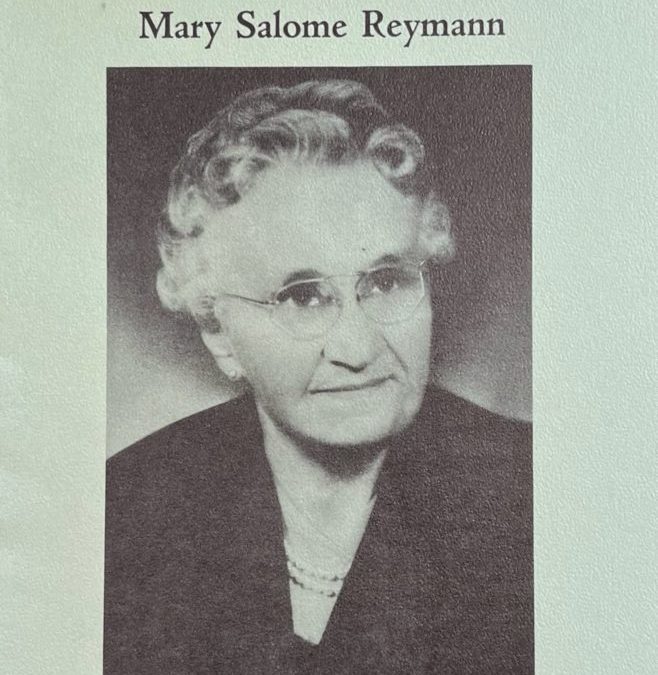 Mary Salome Reymann’s Eulogy