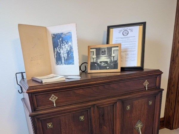 photo of a wooden credenza
