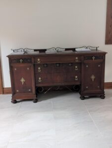 photo of a wooden credenza