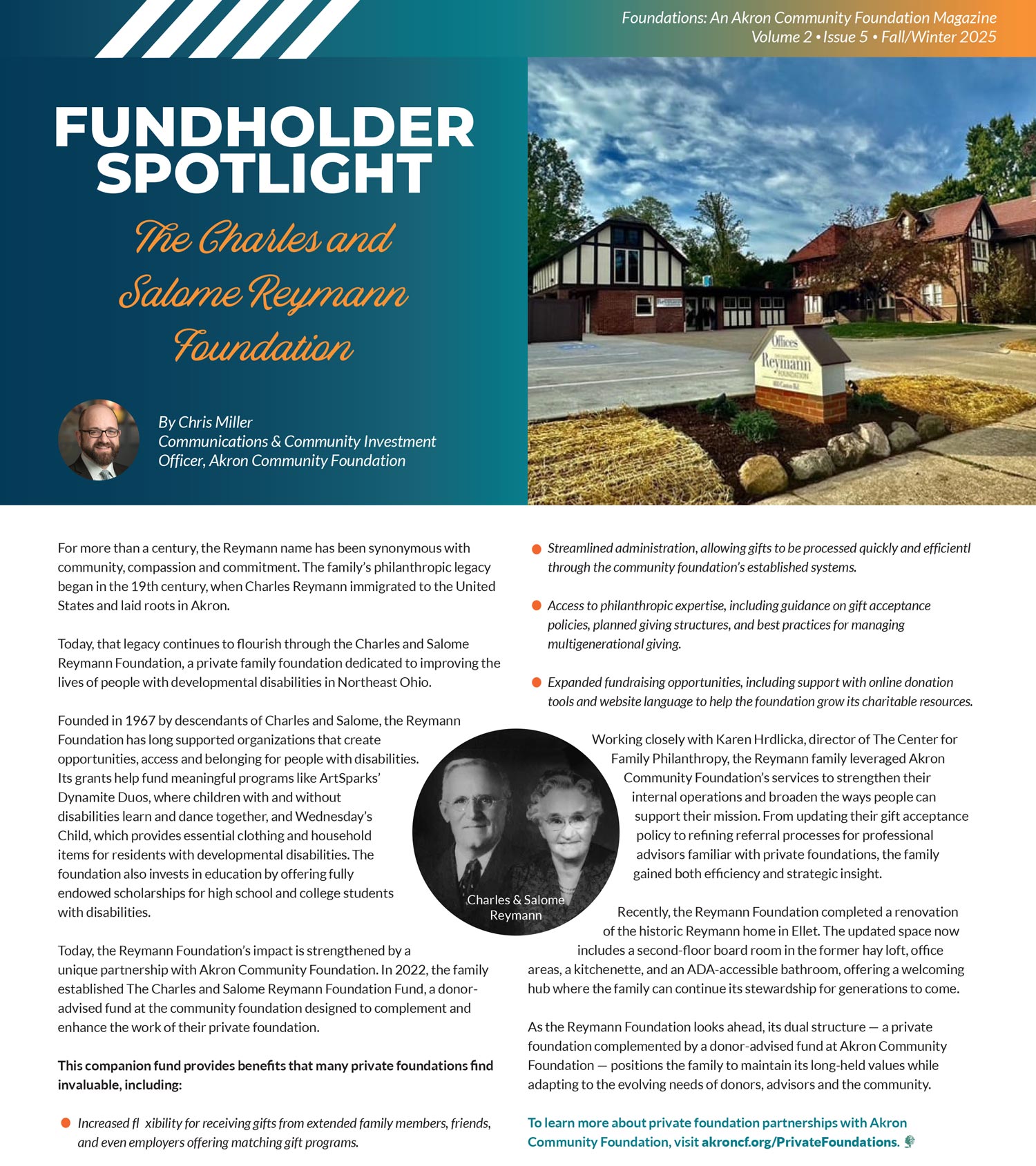 Fundholder Spotlight: The Charles and Salome Reymann Foundation