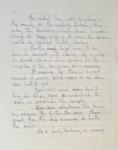 1967 handwritten letter to Father Jim from Vietnam discussing the creation of "The Reymann Foundation." Part 3
