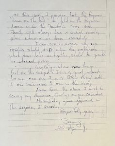 1967 handwritten letter to Father Jim from Vietnam discussing the creation of "The Reymann Foundation." Final Part